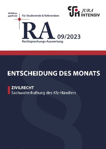 RA 09/2023 - Entscheidung des Monats