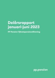 PP Pension delarsrapport jan-juni 2023