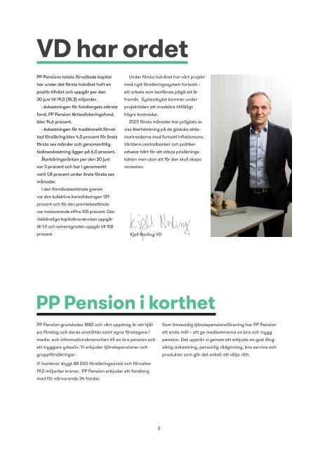 PP Pension delarsrapport jan-juni 2023