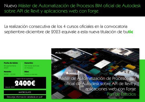 butic Pro - Cursos Oficiales de Programación y Automatización para BIM 2023