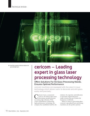 cericom – Leading expert in glass laser processing technology