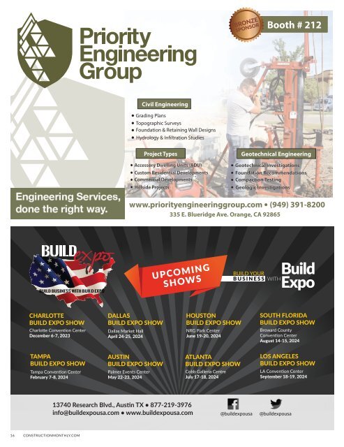 Construction Monthly Magazine | Los Angeles 2023 Build Expo Show Edition