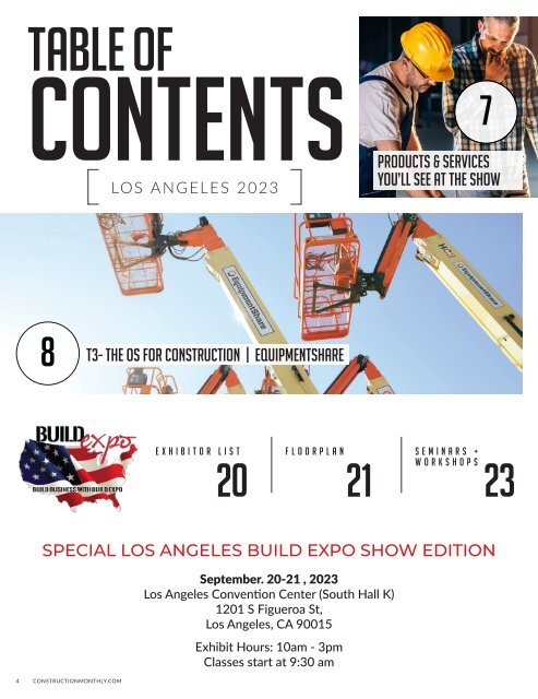 Construction Monthly Magazine | Los Angeles 2023 Build Expo Show Edition