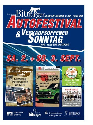 Bitburger Autofestival & Verkaufsoffener Sonntag - September 2023