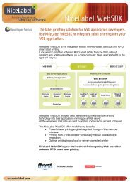 The label printing solution for Web application ... - NiceLabel