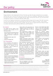 Burges Salmon Environmental Policy Statement