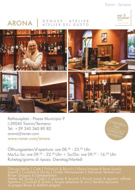 Bar & GourmetGuide Bozen/Bolzano 2023