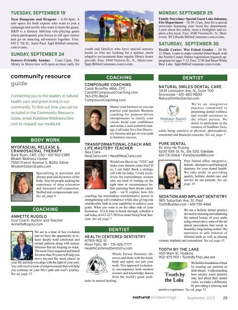 Natural Awakenings Twin Cities September 2023 Issue