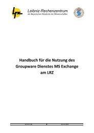 Handbuch für die Nutzung des Groupware Dienstes MS ... - LRZ