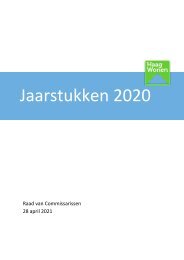 Jaarstukken 2020 Haag Wonen