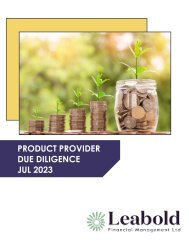 Provider Due Diligence July 2023