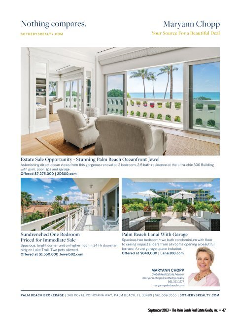 Palm Beach Real Estate Guide SEPT 2023