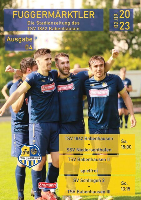 20230902 Fuggermärktler TSV 1862 Babenhausen – SSV Niedersonthofen