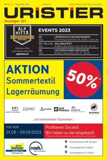 35.2023 Uristier – Der Urner Gratisanzeiger