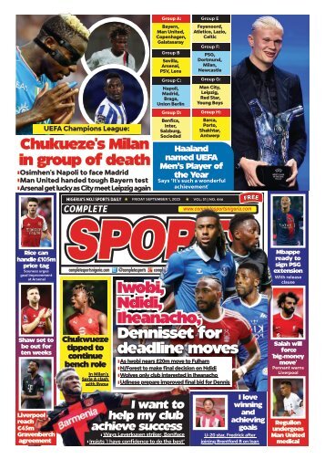 COMPLETE SPORTS - FRIDAY, SEPT