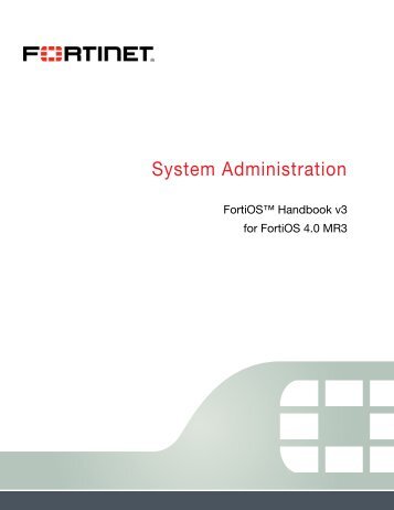 System Administration - Fortinet Technical Documentation