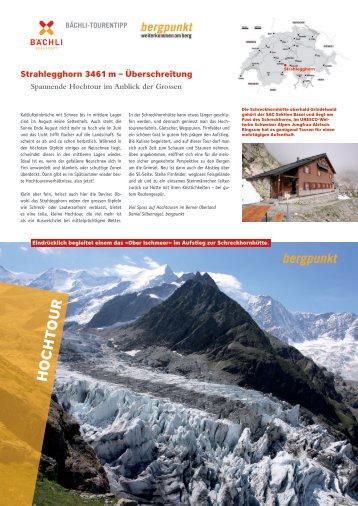 Tourentipp 08.2023 - Strahlegghorn 3461 m – Überschreitung