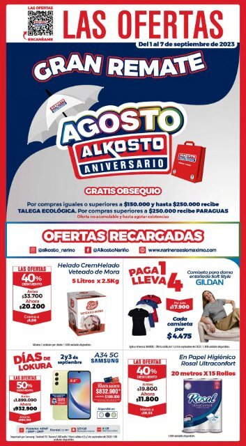 Gran Remate AGOSTO ALKOSTO