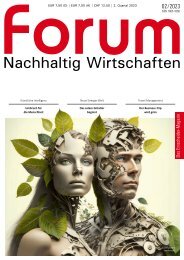 forum Nachhaltig Wirtschaften 02/2023 mit dem Schwerpunkt: Künstliche Intelligenz