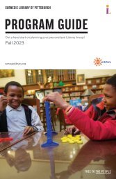 Carnegie Library of Pittsburgh Program Guide - Fall 2023