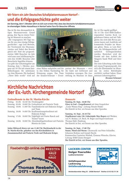 Holsteiner KlöönSNACK - Ausgabe Rendsburg / Mittelholstein - September 2023