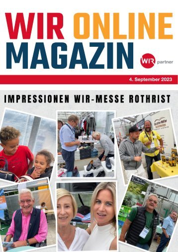 WIR ONLINE MAGAZIN vom 4. September 2023