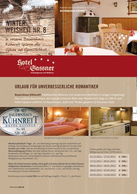 Winter Prospekt/Preiseliste [PDF] - Hotel Gassner