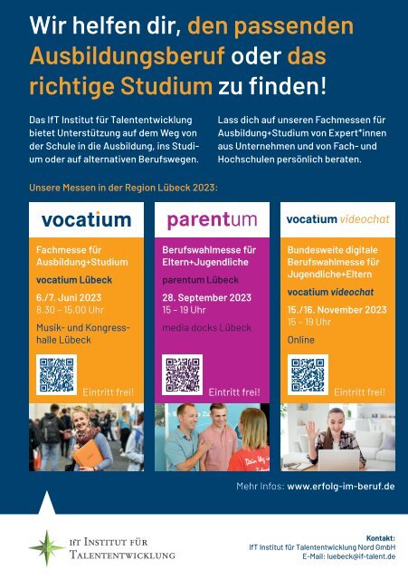Ausbildung & Studium Frühjahr 2023 Lübecker Umland Stormarn Herzogtum-Lauenburg