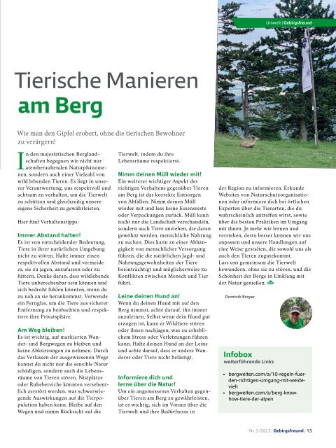 Gebirgsfreund Nr. 3/2023