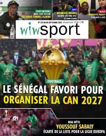 Journal wiwsport n272 - 05 septembre 2023