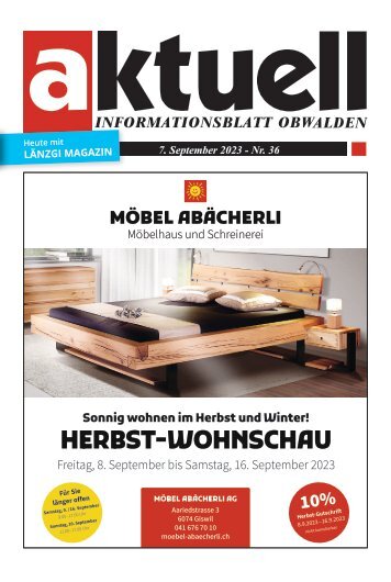 Aktuell Obwalden | KW 36 | 7. September 2023