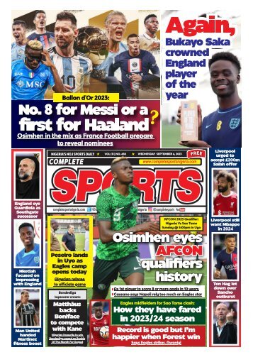 COMPLETE SPORTS - WEDNESDAY, SEP 6, 2023