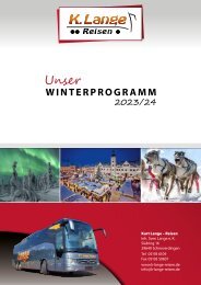 Winterprogramm 2023/2024 der Fa. K. Lange Reisen - Busreisen, Tagesfahrten, Flusskreuzfahrten