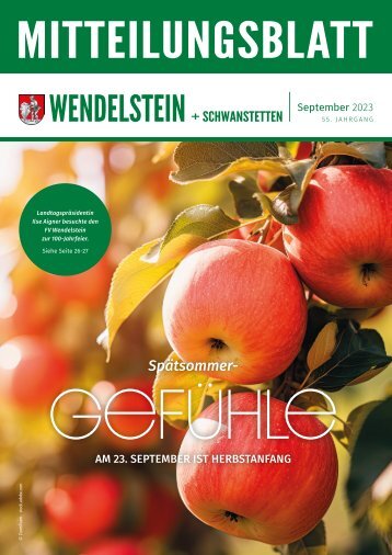 Mitteilungsblatt Wendelstein+Schwanstetten - September 2023
