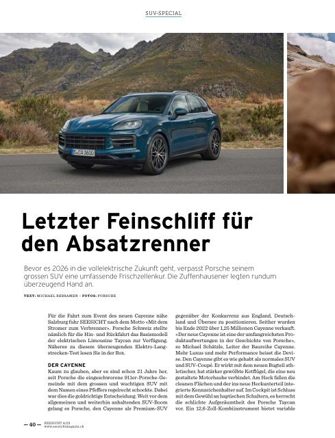 Seesicht - Das Vierwaldstädtersee-Magazin Nr. 4 - 2023