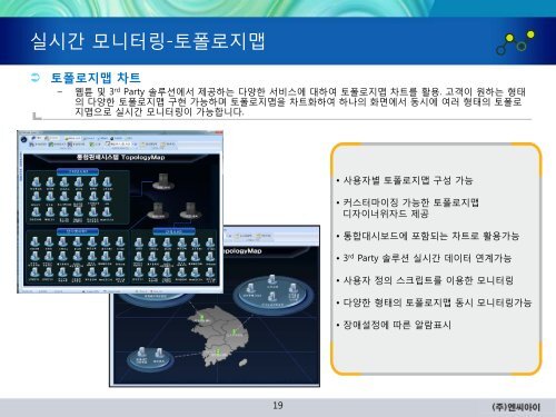 통일된 실시간 모니터링 대시보드 - 엔씨아이