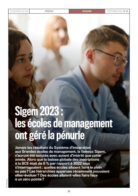 L'Essentiel Prépas n°74 - Septembre 2023