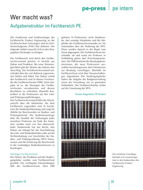 pe press - Hochschule Furtwangen