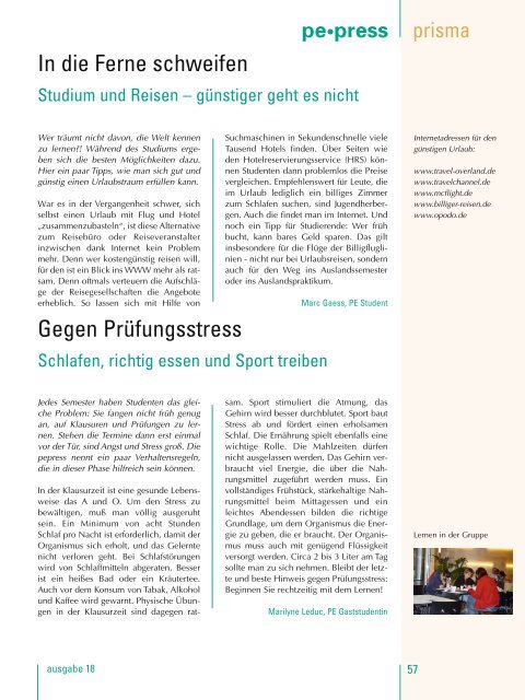 pe press - Hochschule Furtwangen