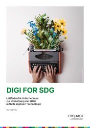 DIGI FOR SDG - Leitfaden für Unternehmen zur Umsetzung der SDGS mithilfe digitaler Technologie