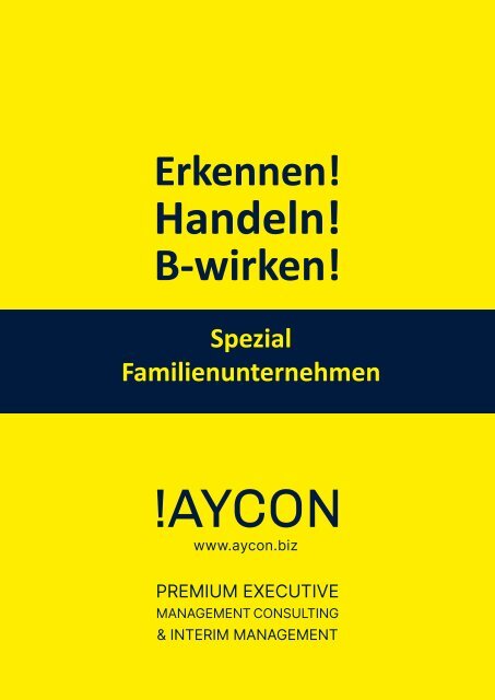 AYCON Edition Spezial 2023 Familienunternehmen