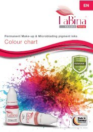 Jakline Engoian - LaBina - Pigment Inks - Colour Chart - Permanent Make-up and Microblading