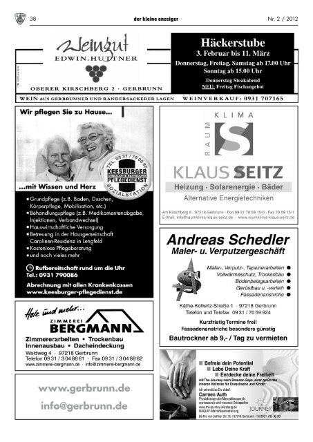 Ausgabe Nr. 2/12 (PDF | 10.7 MB) - Gemeinde Gerbrunn