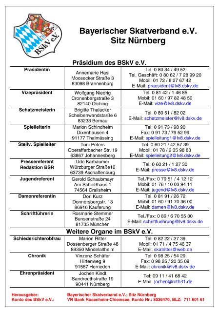 BAYERISCHE SKAT- RUNDSCHAU - DSkV