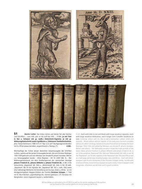 Wertvolle Bücher, Graphik, Historische Photographie - Rare Books, Prints, Historical Photography - Auction 148 