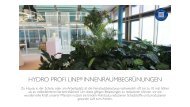 Innenraumbegrünungen mit HYDRO PROFI LINE® Begrünungssystemen