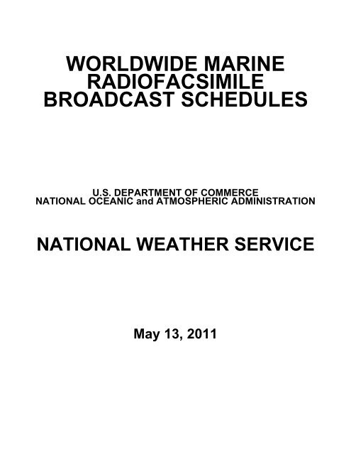List of Worldwide Marine Weatherfax Stations (PDF)
