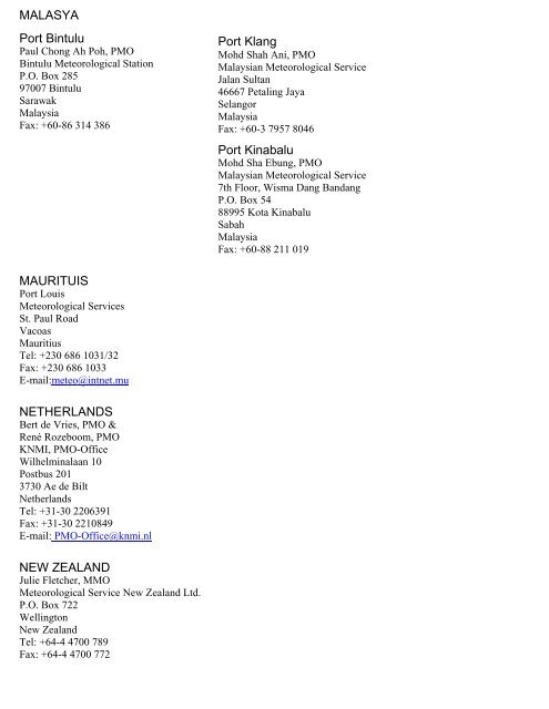 List of Worldwide Marine Weatherfax Stations (PDF)