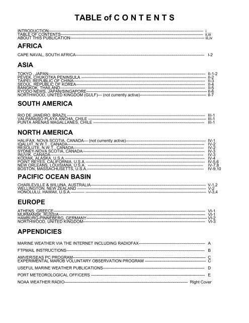 List of Worldwide Marine Weatherfax Stations (PDF)