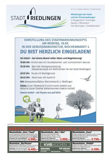 12.09.2023 Amtliches Mitteilungsblatt Riedlingen